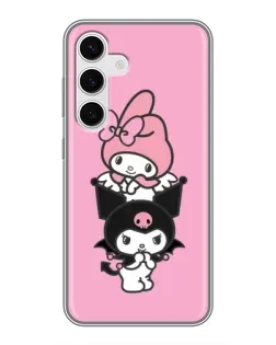 Чехол для Samsung Galaxy S24 с картинкой «My Melody и Kuromi» Чехол для Samsung Galaxy S24 с картинкой «My Melody и Kuromi»