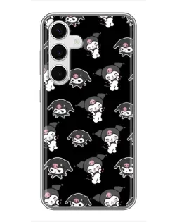 Чехол для Samsung Galaxy S24 с картинкой «Черный паттерн Kuromi» Чехол для Samsung Galaxy S24 с картинкой «Черный паттерн Kuromi»