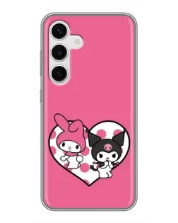 Чехол для Samsung Galaxy S24 с картинкой «Kuromi и My Melody» Чехол для Samsung Galaxy S24 с картинкой «Kuromi и My Melody»