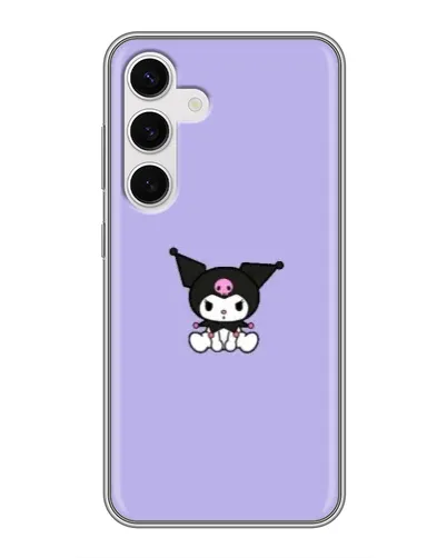 Чехол для Samsung Galaxy S24 с картинкой «Kuromi — фиолетовый минимализм»