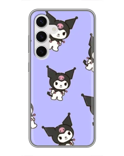 Чехол для Samsung Galaxy S24 с картинкой «Паттерн с Kuromi»