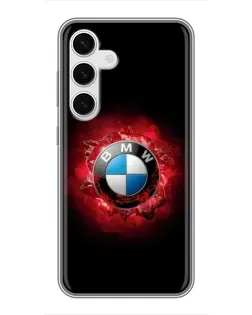 Чехол для Samsung Galaxy S24 с картинкой «Логотип BMW — вспышка» Чехол для Samsung Galaxy S24 с картинкой «Логотип BMW — вспышка»
