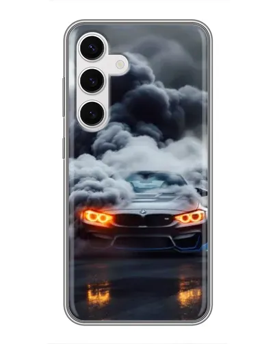 Чехол для Samsung Galaxy S24 с картинкой «BMW в дыму» Чехол для Samsung Galaxy S24 с картинкой «BMW в дыму»