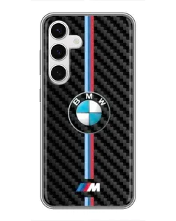 Чехол для Samsung Galaxy S24 с картинкой «Эмблема BMW и карбон» Чехол для Samsung Galaxy S24 с картинкой «Эмблема BMW и карбон»