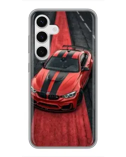 Чехол для Samsung Galaxy S24 с картинкой «BMW на красной дорожке» Чехол для Samsung Galaxy S24 с картинкой «BMW на красной дорожке»
