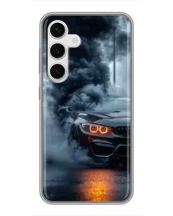 Чехол для Samsung Galaxy S24 с картинкой «BMW M-Power — абстракция» Чехол для Samsung Galaxy S24 с картинкой «BMW M-Power — абстракция»