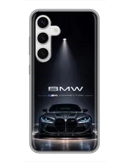 Чехол для Samsung Galaxy S24 с картинкой «BMW сквозь ночной город» Чехол для Samsung Galaxy S24 с картинкой «BMW сквозь ночной город»