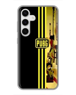 Чехол для Samsung Galaxy S24 с картинкой «PUBG — камуфляжный шлем»