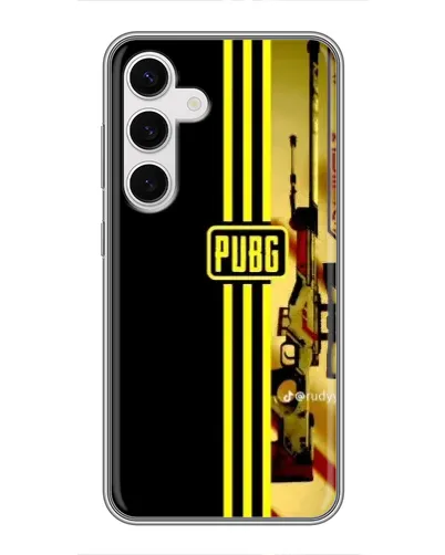 Чехол для Samsung Galaxy S24 с картинкой «PUBG — камуфляжный шлем»