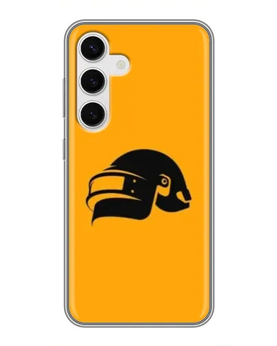 Чехол для Samsung Galaxy S24 с картинкой «PUBG — золотой шлем»
