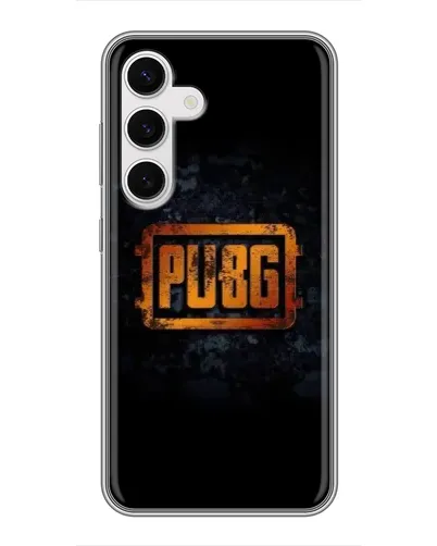 Чехол для Samsung Galaxy S24 с картинкой «PUBG — золотой логотип»
