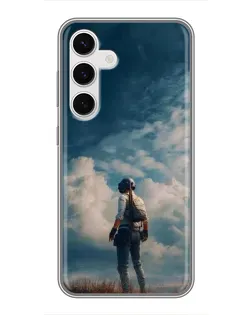Чехол для Samsung Galaxy S24 с картинкой «Герой PUBG на скале» Чехол для Samsung Galaxy S24 с картинкой «Герой PUBG на скале»