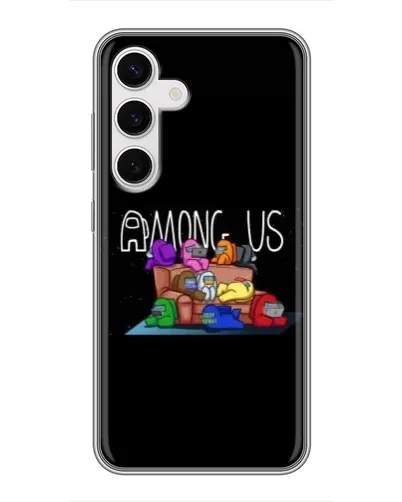 Чехол для Samsung Galaxy S24 с картинкой «Логотип Among Us»