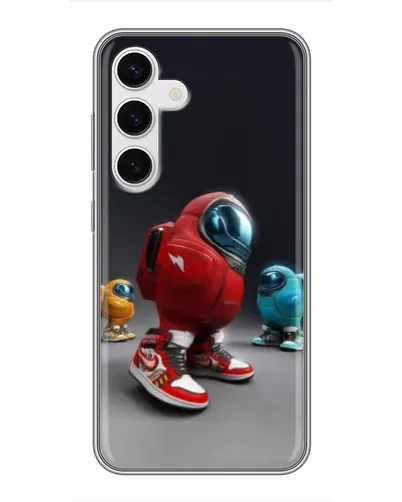 Чехол для Samsung Galaxy S24 с картинкой «Among Us — 3D стиль»
