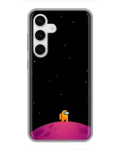 Чехол для Samsung Galaxy S24 с картинкой «Одинокий герой на планете»