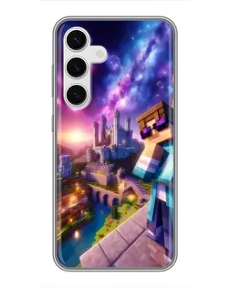 Чехол для Samsung Galaxy S24 с картинкой «Стив и космос»