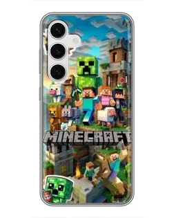 Чехол для Samsung Galaxy S24 с картинкой «Замок Minecraft»