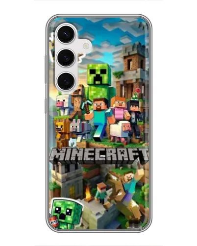 Чехол для Samsung Galaxy S24 с картинкой «Замок Minecraft»