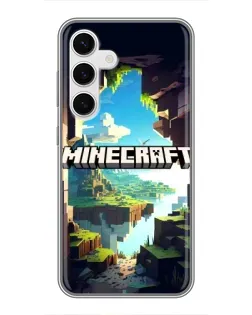 Чехол для Samsung Galaxy S24 с картинкой «Пещера Майнкрафт»