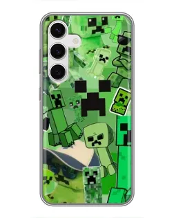 Чехол для Samsung Galaxy S24 с картинкой «Криперы Minecraft»