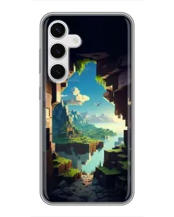 Чехол для Samsung Galaxy S24 с картинкой «Вид из пещеры»