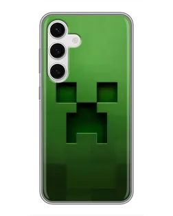 Чехол для Samsung Galaxy S24 с картинкой «Крипер микро-дизайн»