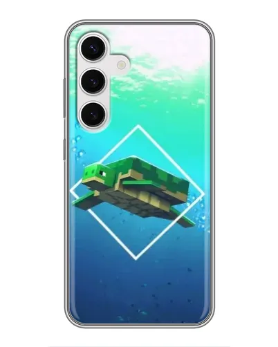 Чехол для Samsung Galaxy S24 с картинкой «Черепаха Minecraft» Чехол для Samsung Galaxy S24 с картинкой «Черепаха Minecraft»