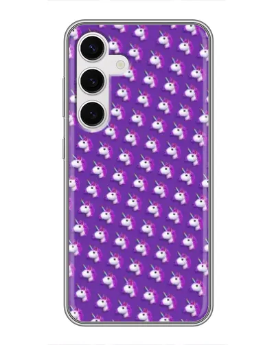 Чехол для Samsung Galaxy S24 с картинкой «Единороги на фиолетовом» Чехол для Samsung Galaxy S24 с картинкой «Единороги на фиолетовом»