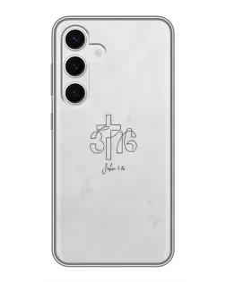 Чохол для Samsung Galaxy S24 з картинкою «Івана 3:16 Хрест» Чохол для Samsung Galaxy S24 з картинкою «Івана 3:16 Хрест»