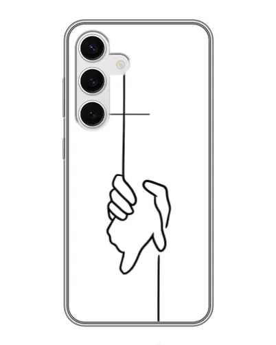 Чехол для Samsung Galaxy S24 с картинкой «Рука держит»