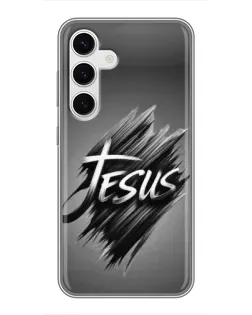 Чехол для Samsung Galaxy S24 с картинкой «Надпись Jesus Graffiti»