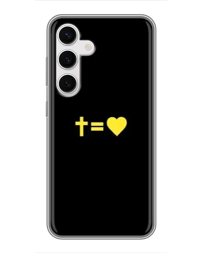 Чехол для Samsung Galaxy S24 с картинкой «Сердце и Крест»