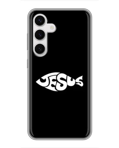 Чехол для Samsung Galaxy S24 с картинкой «Рыба Jesus» Чехол для Samsung Galaxy S24 с картинкой «Рыба Jesus»