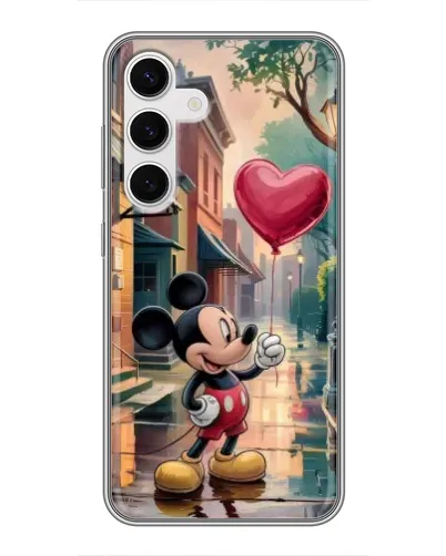 Чехол для Samsung Galaxy S24 с картинкой «Микки и шарик-сердце» Чехол для Samsung Galaxy S24 с картинкой «Микки и шарик-сердце»