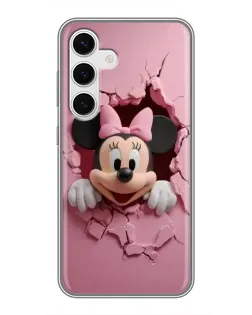 Чехол для Samsung Galaxy S24 с картинкой «Минни сквозь стену»