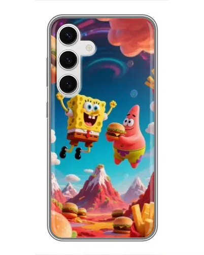 Чехол для Samsung Galaxy S24 с картинкой «Космический фастфуд»