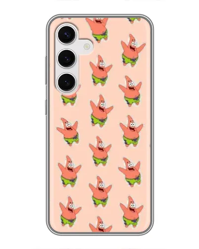 Чехол для Samsung Galaxy S24 с картинкой «Патрик Стар паттерн»