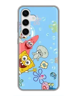Чехол для Samsung Galaxy S24 с картинкой «Веселые пузырьки»