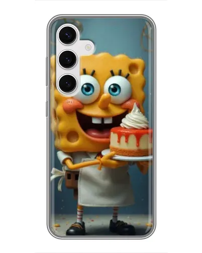 Чехол для Samsung Galaxy S24 с картинкой «Повар Спанч Боб»