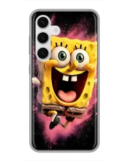 Чехол для Samsung Galaxy S24 с картинкой «Взрывной Спанч Боб»
