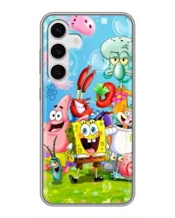Чехол для Samsung Galaxy S24 с картинкой «Губка Боб и друзья» Чехол для Samsung Galaxy S24 с картинкой «Губка Боб и друзья»