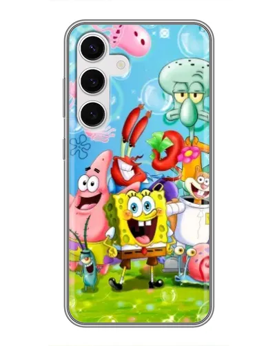 Чехол для Samsung Galaxy S24 с картинкой «Губка Боб и друзья» Чехол для Samsung Galaxy S24 с картинкой «Губка Боб и друзья»