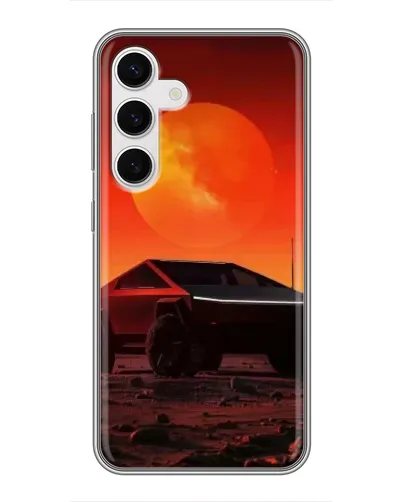Чохол для Samsung Galaxy S24 з картинкою «Cybertruck на Марсі»