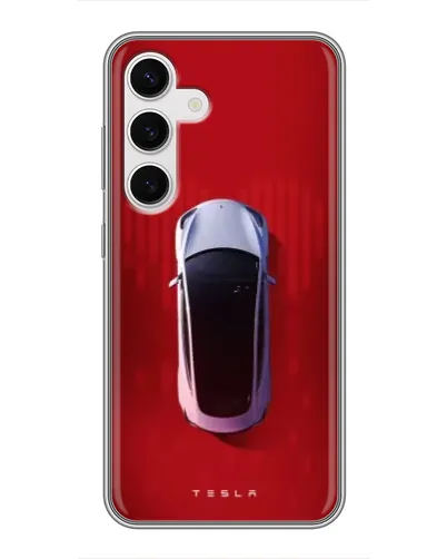 Чохол для Samsung Galaxy S24 з картинкою «Tesla Top View»