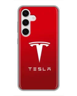 Чехол для Samsung Galaxy S24 с картинкой «Tesla Red Classic»