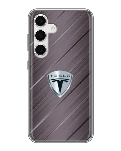 Чохол для Samsung Galaxy S24 з картинкою «Металева текстура Tesla»