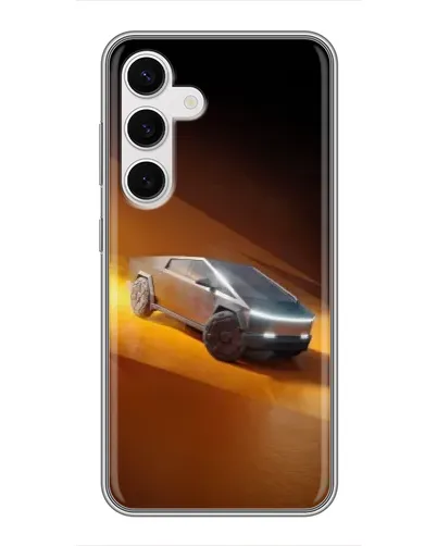 Чохол для Samsung Galaxy S24 з картинкою «Cybertruck у пустелі»