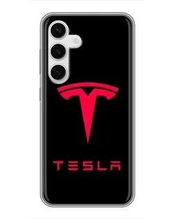 Чехол для Samsung Galaxy S24 с картинкой «Tesla Red Logo» Чехол для Samsung Galaxy S24 с картинкой «Tesla Red Logo»