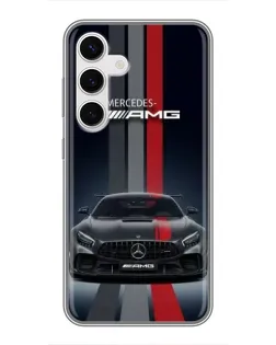 Чехол для Samsung Galaxy S24 с картинкой «Mercedes — белый карбон»