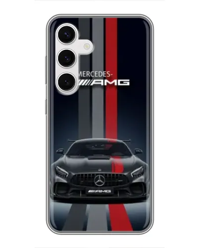 Чохол для Samsung Galaxy S24 з картинкою «Mercedes — білий карбон»